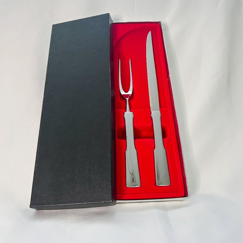 Carvel Hall Carving Knife and Fork Set, Stainless, USA